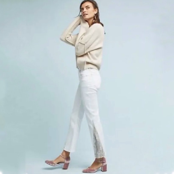 Anthropologie
White High-rise Sequins Flare Jeans - Picture 3 of 15